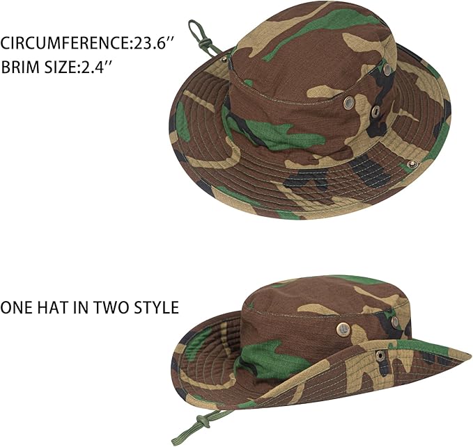 Sun Hats for Men Women Boonie Hat Foldable Fishing Hat UPF 50+ Bucket Hat for Fishing Hiking Garden Safari Beach