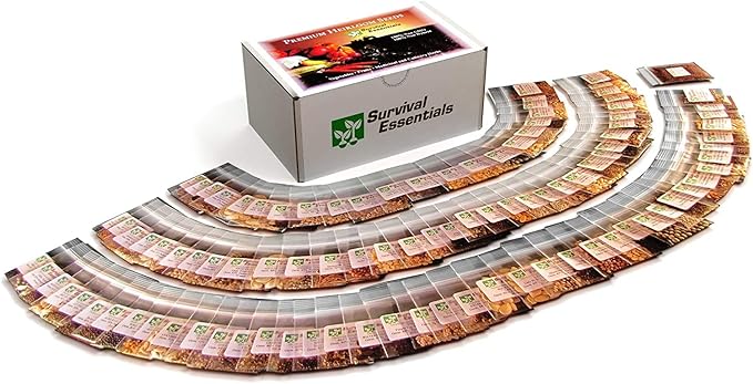 Garden Heirloom Seed Vault, 100 Variety, Over 17,500 Vegetable, Fruit, and Herbs Seeds, Non-GMO, Non-Hybrid, Plus Free Microgreens Kit