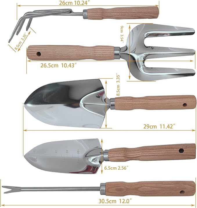 Gardening Tool, Weeder Tool Set Lightweight Easy to Use for Gardon & Patio (5pcs Garden Tool 01)