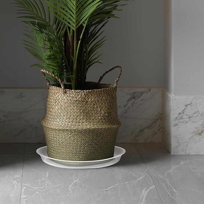 4 Pack Clear Plant Saucer 4 6 8 10 12 14 16 18 20 22 Inch Plant Trays for Pots, Plastic Extra Large Planter Saucers for Outdoors Indoors, Drip Catcher Water Tray for Plants (16 Inch)