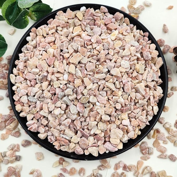 5LB Succulent and Cactus Gravel Pebbles, 1/5 Inch Natural Decorative Polished Stones, River Rocks for Plants, Vases, Aquariums, Terrarium and Outdoor Gardening,Peach