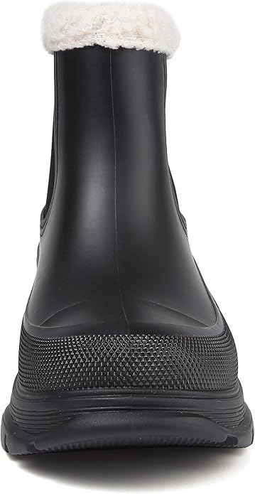 Women's Short Rain Boots Waterproof Slip On Ankle Chelsea Booties