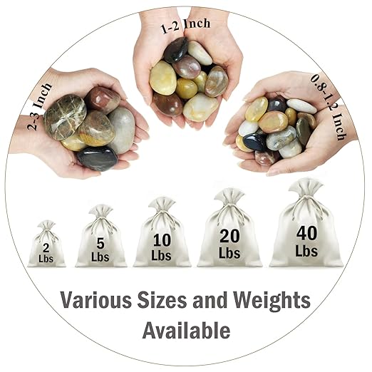 Small Pebbles for Plants, 5 LB Natural Smooth Colorful River Rocks Stones for Plant, Vase Fillers, Aquarium Gravel, Landscaping, DIY Craft Rocks and Outdoor Decorative Stones