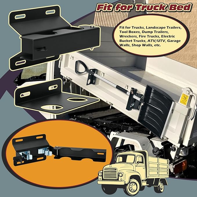 TOPOWN 2-Hole Heavy Duty Shovel Holder for Truck Bed with Double Fixation, Adjustable Landscape Tool Rack Truck Bed Mount for Shovels, Tool Holder for Rakes, Garden Tools, Farm Tools (Bed & Box Mount)