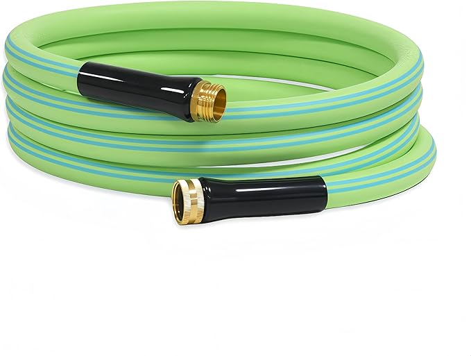 Atlantic Heavy Duty Garden Hose 12 ft x 5/8 Inch Green Color, Short Connection Leader Hose with Male-Female Connectors (12 Feet)