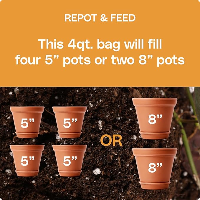 Flourish Plant Organic All-Purpose Plant Food + Organic Houseplant Soil Plant Revive Bundle