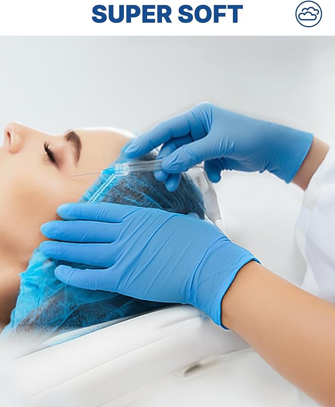 Schneider Vinyl Synthetic Exam Gloves, 4 Mil, Latex Free Disposable Gloves for Medical, Cooking, Cleaning, and Food Prep