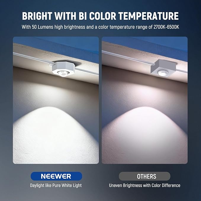 NEEWER 48ft Permanent Outdoor Lights for House Decor, Smart AI RGBCW Outside Eaves String Christmas Lighting with 30 LED Lights App Control 53 Scenes IP67 Waterproof, Compatible with Alexa, NR02