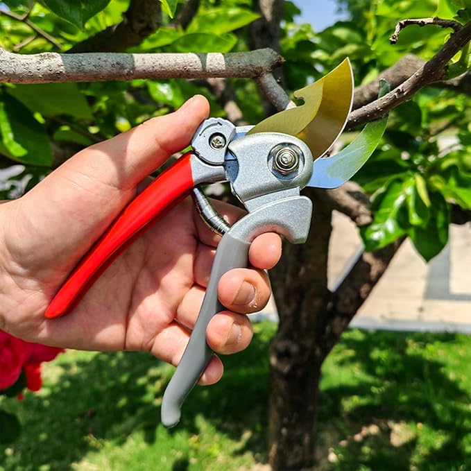 Ultra Sharp Germany Titanium Steel Pruning Shears - Cuts 3X Easier, Weak Hand Arthritis Snips, Rust-Resistant, Effortlessly 1-Inch Cut Capacity Garden Scissors, Ergonomic Handle (gt-o3, 1)