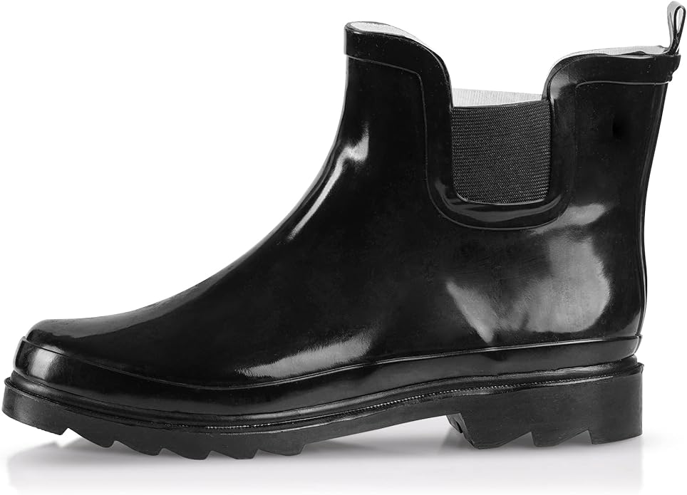 NORTY - Womens Ankle Rain Boots - Ladies Waterproof Winter Spring Garden Boot runs ½ size large