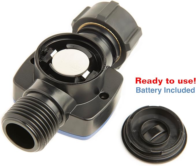 Water Flow Meter with Brass Inlet Metal Thread, Measure Gallon/Liter Consumption and Flow Rate for Outdoor Garden Hose Watering, RV Water Tank Filling, Lawn Sprinkler and Nozzle Sprayer