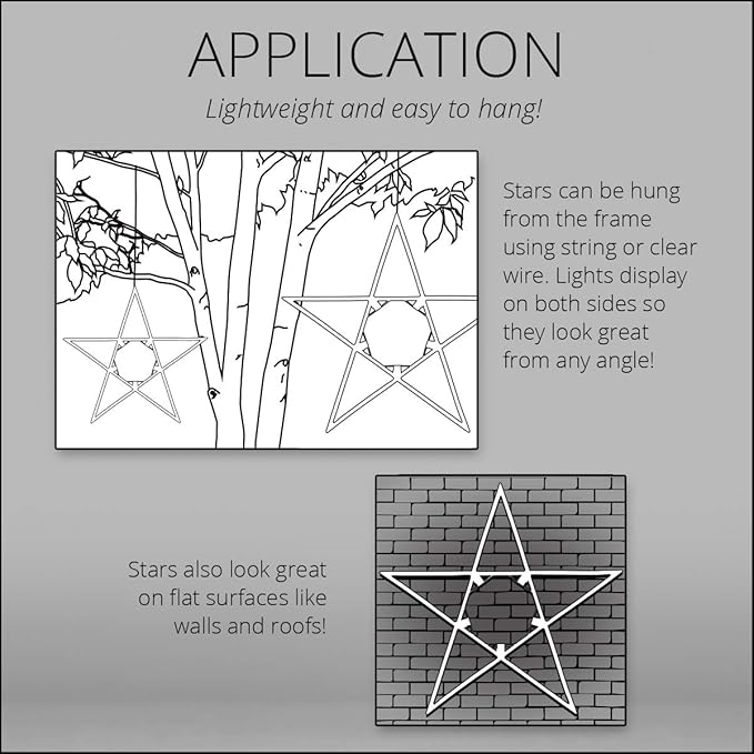 Kringle Traditions 32 Lighted Christmas Outdoor Star - Cool White LED Decoration, Folding Star Decor