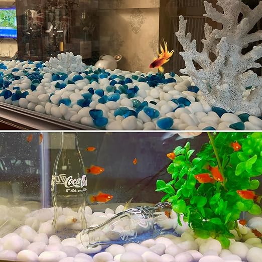 20LB White River Rocks - 2-3 inch High Polished Decorative Pebbles, Stones for Landscaping, Natural River Rocks for Outdoor Décor, Plants,Vase Filler,Fish Tank