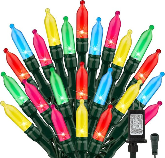 Easter Mini Christmas Lights, 39 Feet 100 LED Pastel Mini Lights with 8 Lighting Modes On Green Wire, Connectable Twinkle Light for Indoor Outdoor Party Yard Garden Patio Home Wreath Decoration