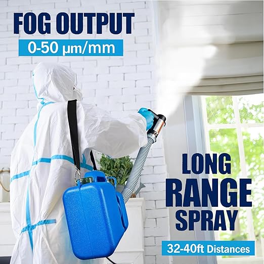 LONYEON 8L Electric ULV Cold Fogger Machine with Backpack Mist Atomizer, Adjustable Flow Rate, Large Area Spraying for Home Indoor Outdoor