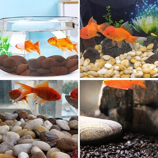 20lbs Red River Rocks for Landscaping, 2-3 Inch Natural Pebbles for Indoor Plants, High Polished Decorative Stones Vase Filler Fish Tank Aquariums Garden