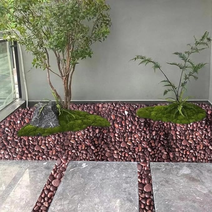 10 lbs Red River Rocks, 2-3 Inch Polished Pebbles for Indoor Plants, Decorative Rocks Stones for Landscaping, Vases, Aquariums, Fountains, Pathways, Backyard and Garden