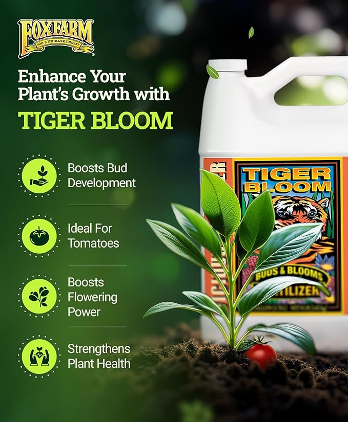 Fox Farm Fertilizer Soil Trio Liquid Nutrient: Tiger Bloom, Grow Big, Big Bloom Gallon Bottles - (Pack of 3-1 Gallon)