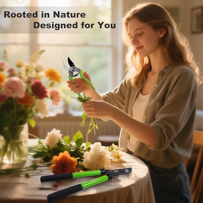 YIAD Loppers for Tree Trimming, Garden Shears Set-Heavy Duty Branch Cutter Pruning Shears Set, Labor Saving and Durable Garden Clippers, Loppers for Gardening Plants, Flowers and Tree Trimmer