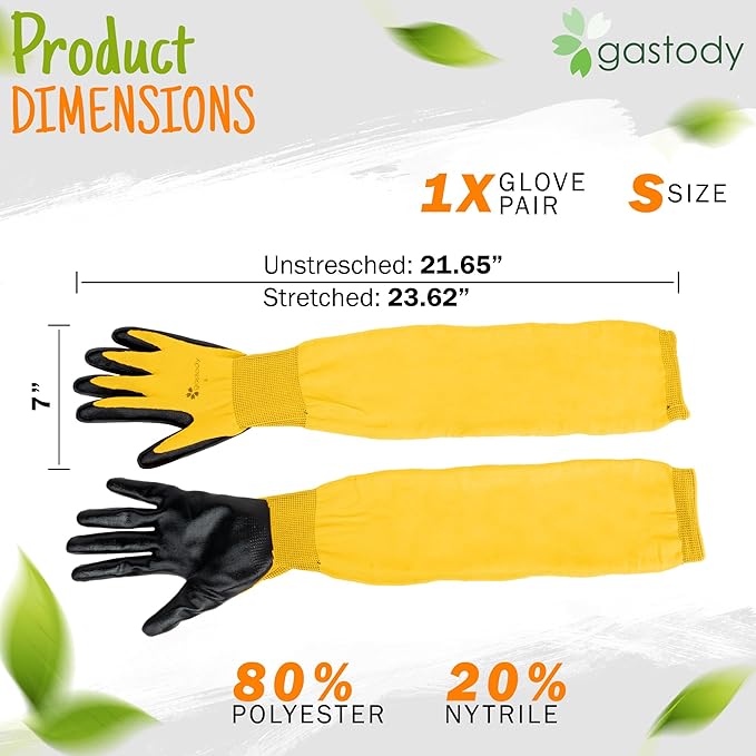 Long Sleeve Gardening Gloves Women and Men - Long Cuff Garden Gloves, Multipurpose Heavy Duty Outdoor and Indoor
