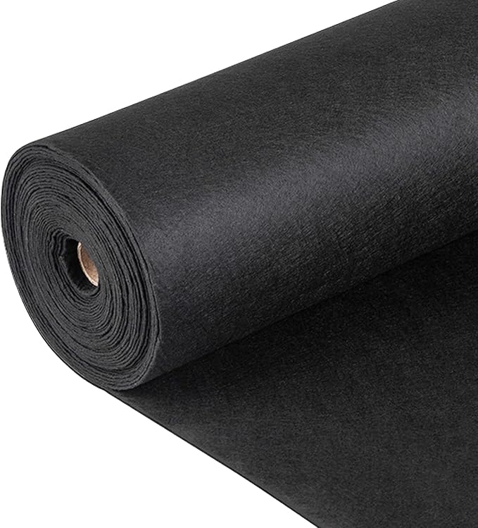 VEVOR Geotextile Landscape Fabric, 3ft x 100ft 4 oz, Non-Woven PP 350N Tensile Strength & 440 N Load Capacity, Drainage Ground Cover, Garden Weed Barrier, French Drains, Black