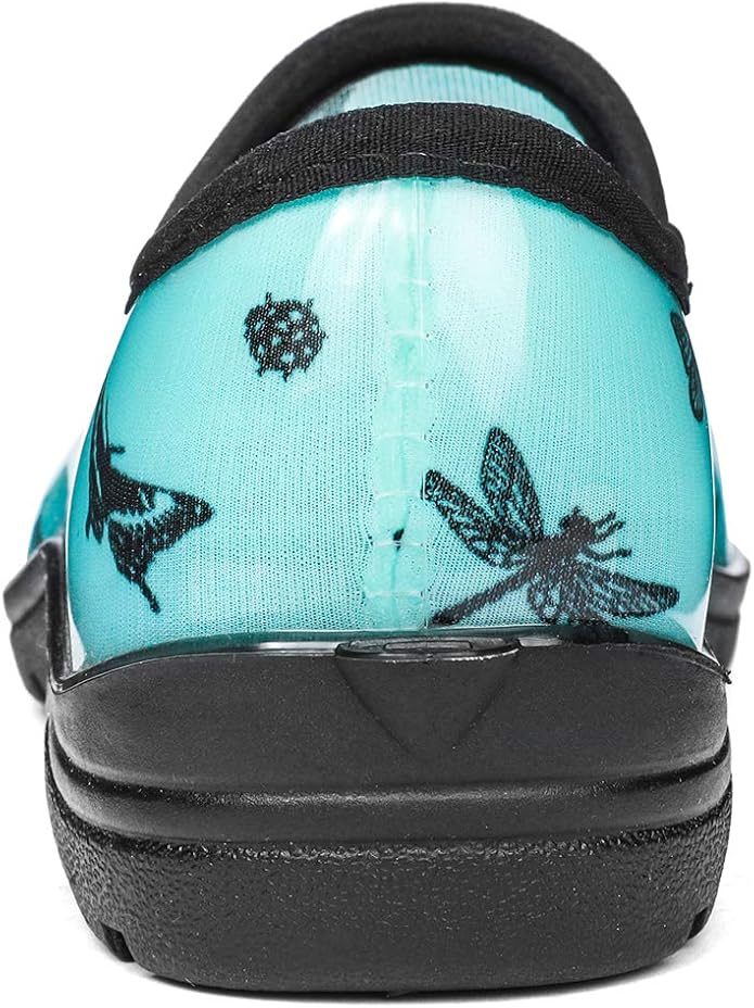 DKSUKO Waterproof Garden Shoe for Women Outdoor Slip-On Rain Boots Short Ankle Work Shoes and Garden Clogs with Comfort Insole