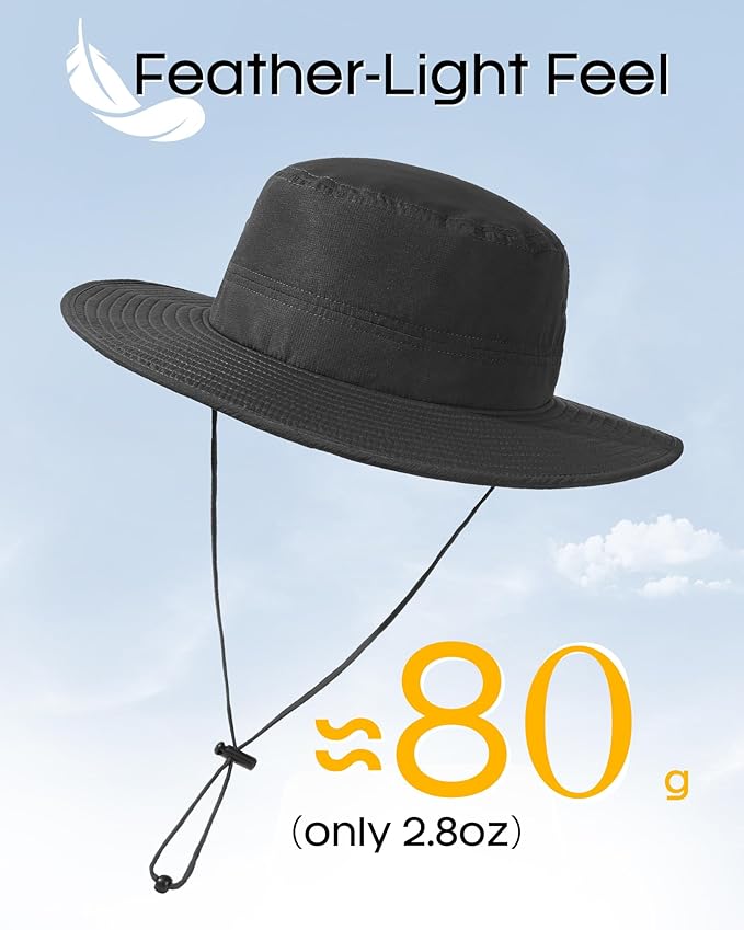 FURTALK Sun Hats for Men Women Packable Wide Brim Summer UV Protective Bucket Hat UPF 50+ Hat for Fishing Hiking