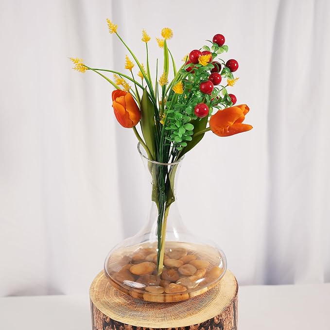 2 LBS River Rocks, StoneCreek, Decorative Garden Stones for Plant Landscaping, Polished Gravel Filler Pebbles for Home Decoration, Vases, Succulents, Flower Beds and Fish Tanks (Pale Yellow, Medium)