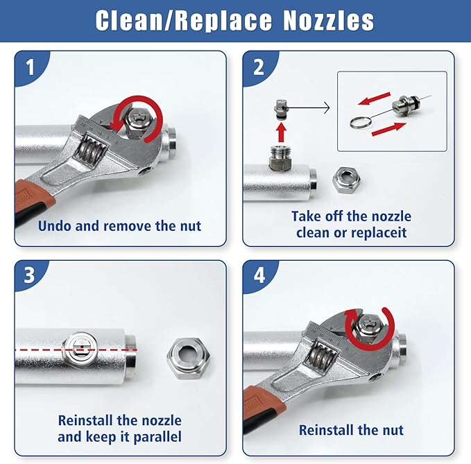 janz 17" Pressure Washer Surface Cleaner with 4 Wheels, 1/4" Quick Plug, 2 Extension Wands, 2 Replacement Nozzles and 3 Spray Nozzles, 4000 PSI