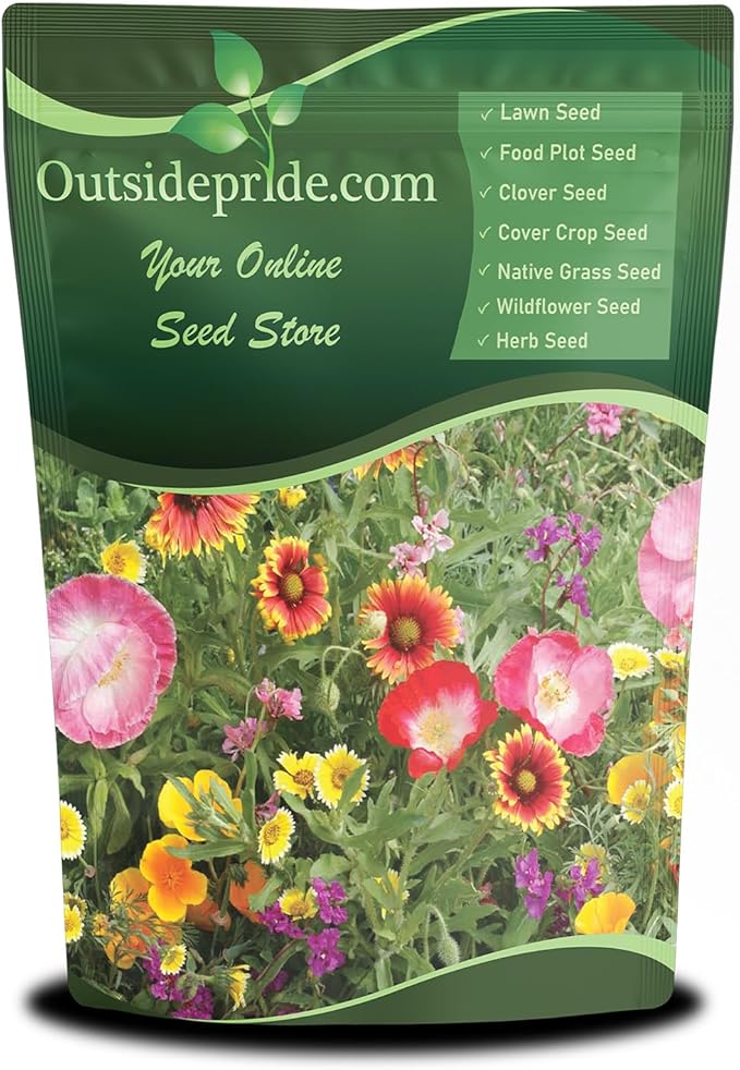 Outsidepride Southwest Wild Flower Seed Mix - 5 lbs. Heat & Drought Tolerant Premium Blend of Annual & Perennial Wildflower Seeds for Planting on Outdoor Lawns & Gardens from Spring to Fall