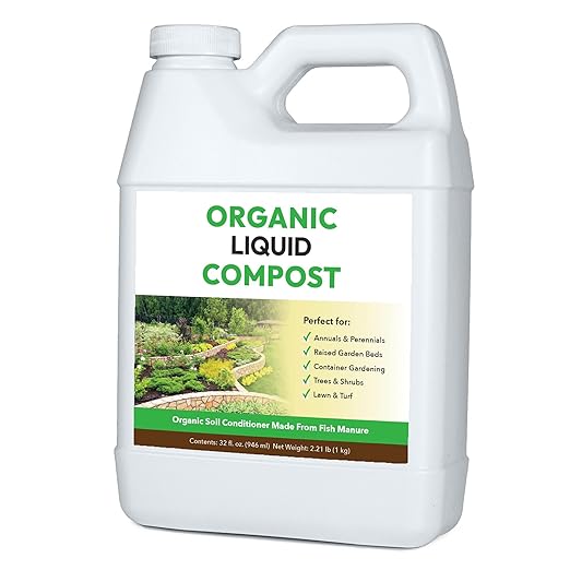 Organic Liquid Compost: Fast-Acting Alternative to Messy and Smelly Composting | Perfect for Brewing Compost Teas (32oz, Treats Up to 5,000 Sq.Feet)