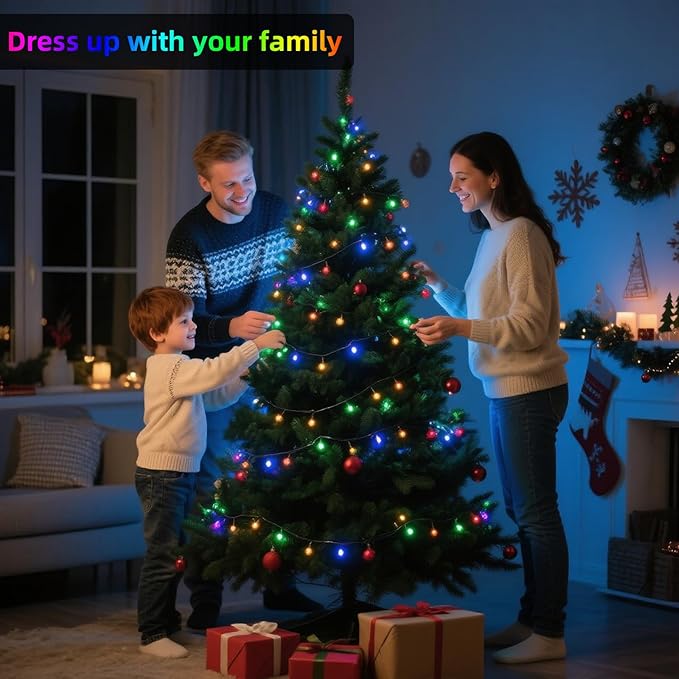 Chuya Christmas Tree Lights String Lights Outdoor Indoor Decoration, Waterproof 500 LED 164FT Multicolor Fairy Light Christmas Lights with Timer Remote 8 Lighting Modes UL588