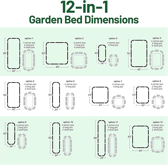 Olle Galvanized Raised Garden Beds 32" Tall Metal Plant Boxes for Outdoor Vegetables, 12-in-1 Garden Bed, Cobalt Blue