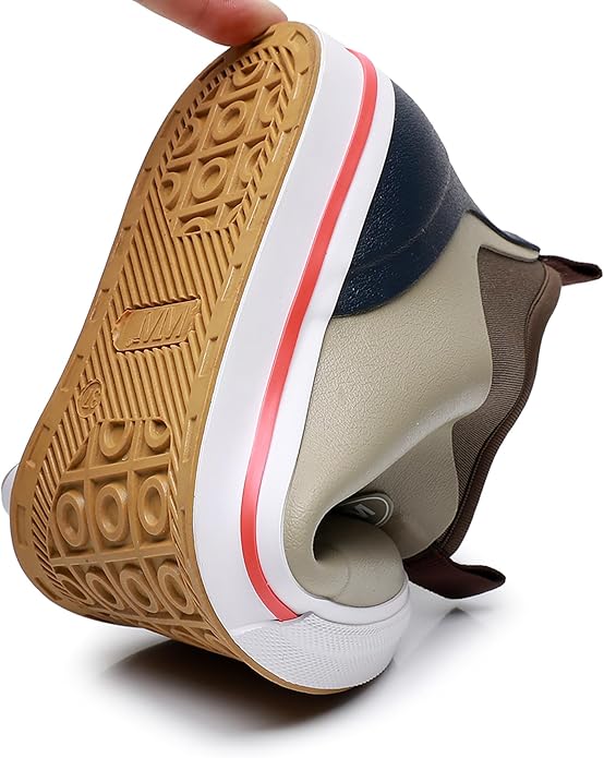 WTW Unisex Rain Boots for Men and Women Waterproof Rubber Fishing Deck Boots Neoprene Boots Slip on Ankle Garden Shoes