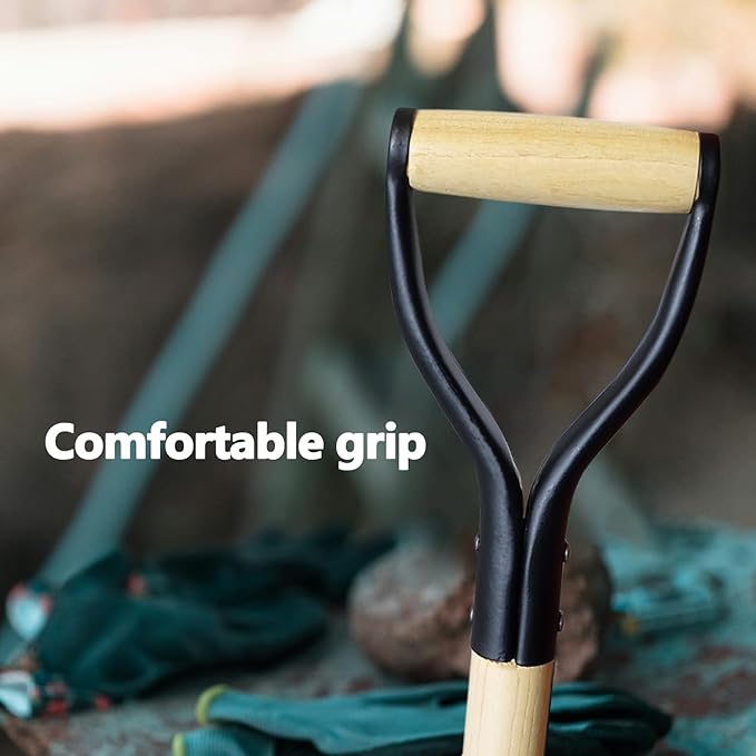 Spade Shovel for Digging, Edging Shovel, Lawn Edger Tool with D-Handle, Forged Steel Y-Grip, for Digging, Lawn Edging, Pruning, 45 inch Heavy Duty Weed Puller Tool