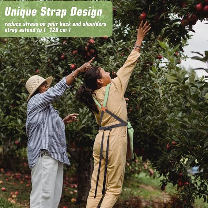 Gardening Apron, Garden Apron with Quick Release Pockets for Harvesting Gardening, Water Resistant Apron for Men&Women