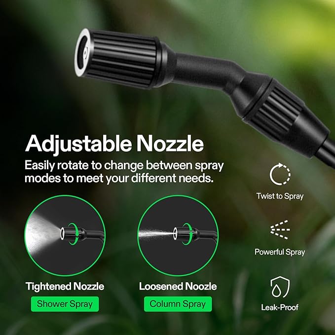 VIVOSUN 1.59-Gallon Pump Pressure Sprayer, Pressurized Lawn & Garden Water Spray Bottle with Adjustable Shoulder Strap, for Plants Spraying, Garden Watering and Household Cleaning