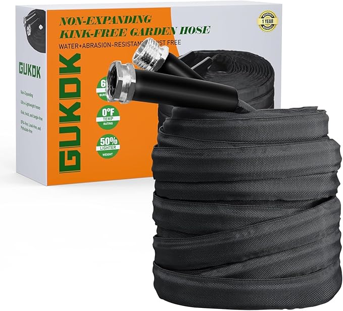 Garden Hose, Lightweight, Ultra Flexible, Durable, Kink-Free Garden Hose, RV, Marine and Camper Hose (100 FT)