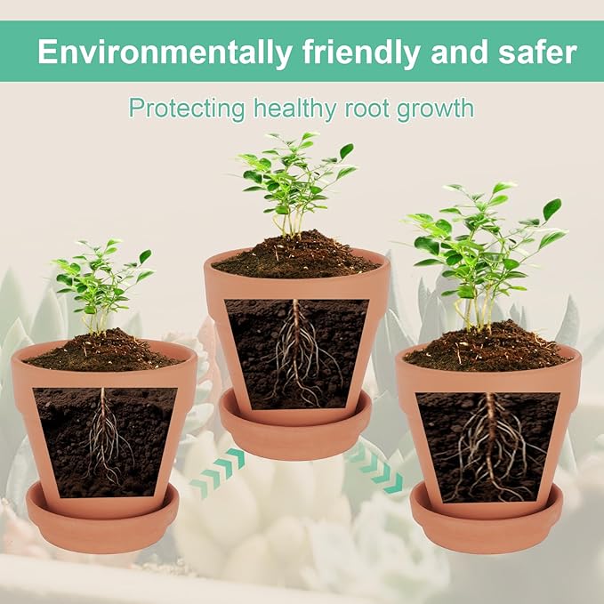 4 Inch Clay Pot for Plant with Saucer, Flower Pot with Tray, 12 Pack Small Terra Cotta Plant Pot with Drainage Hole, Terracotta Pot for Indoor Outdoor Plant, Great for Plants (4inch 12Pack)