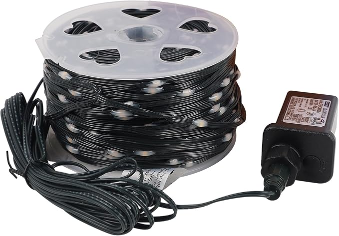 LJLNION 1000 LED Halloween Lights, 328FT Long Outdoor Fairy String Lights, Waterproof IP65 Green PVC Copper Wire Lights, 8 Lighting Modes Plug in for Xmas Home Yard Garden Party Decor, Orange&Purple