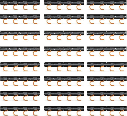 3-H 24×16" All Metal Garden Tool Organizer, Garage Tool Organizer, Broom Holder Wall Mount for Garage, Shed, Garden, Basement Hanging and Organizing Rake, Mop, Shovel, Hose