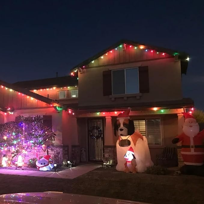 TW SHINE C9 Christmas Lights, 100 LED 66 FT Christmas String Lights Outdoor with 8 Modes Timer Waterproof Connectable for Indoor Yard Xmas Tree House Decorations (Multi-Color)