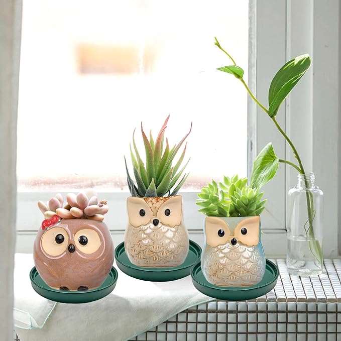 2 Pack Ceramic Plant Saucer Pot Tray 7 Inch, Planter Saucers 4 5 6 7 8 9 10 11 12 13 Inch for Indoors Outdoor, Durable Sturdy Flower Drainage drip Water Tray for Glazed Pots Base (7 Inch-Green)