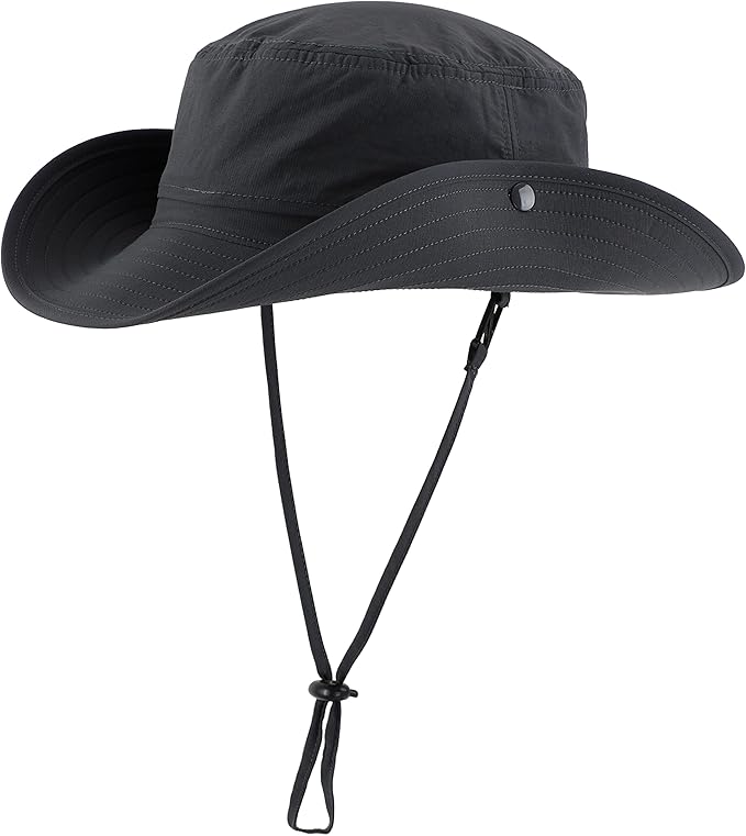 Connectyle Sun Hat for Men Women Outdoor UV Protection Safari Hat for Fishing Hiking Gardening Breathable Cowboy Hat UPF50