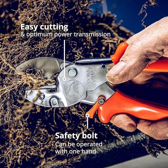 Original LÖWE Professional Anvil Pruner Garden Tools 1.104 | Robust & Sharp Hedge Trimmer | Use As Pruners, Garden Shears, Heavy Duty Handheld, Pruning Shears for Gardening | Made in Germany