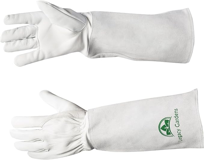 X-Large Thornproof Garden Gloves for Women and Men - Protective, Durable, and Breathable Goat Leather Gloves for Pruning, Gardening, and Outdoor Work