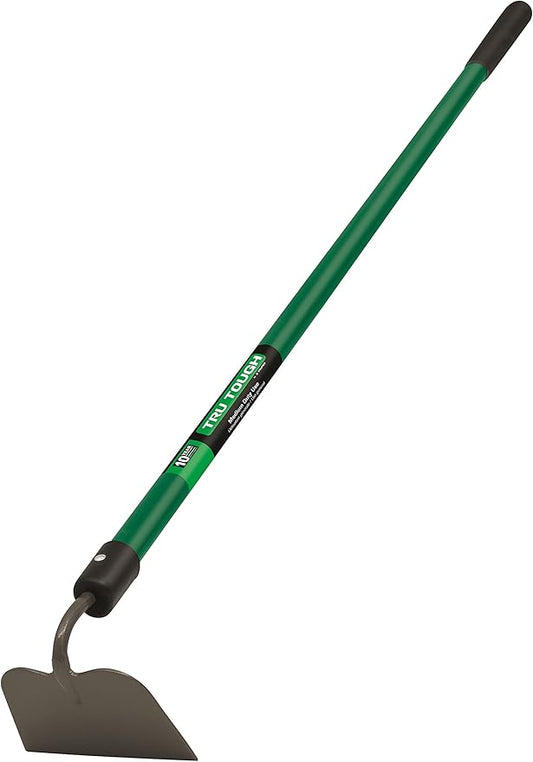 Truper 32405 Tru Tough Forged Garden Hoe, 6-Inch Head, Fiberglass Handle, 10-Inch Grip
