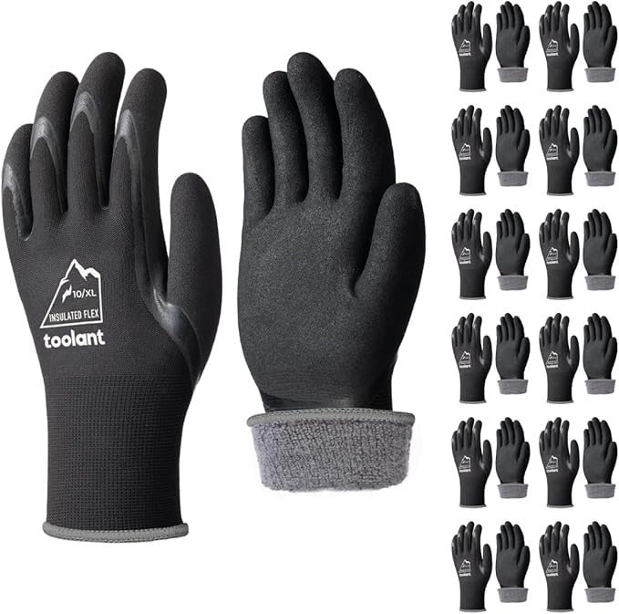 toolant Winter Work Gloves for Men & Women, Freezer Gloves with Super Durable & Grip, Insulated Liner for Cold Weather
