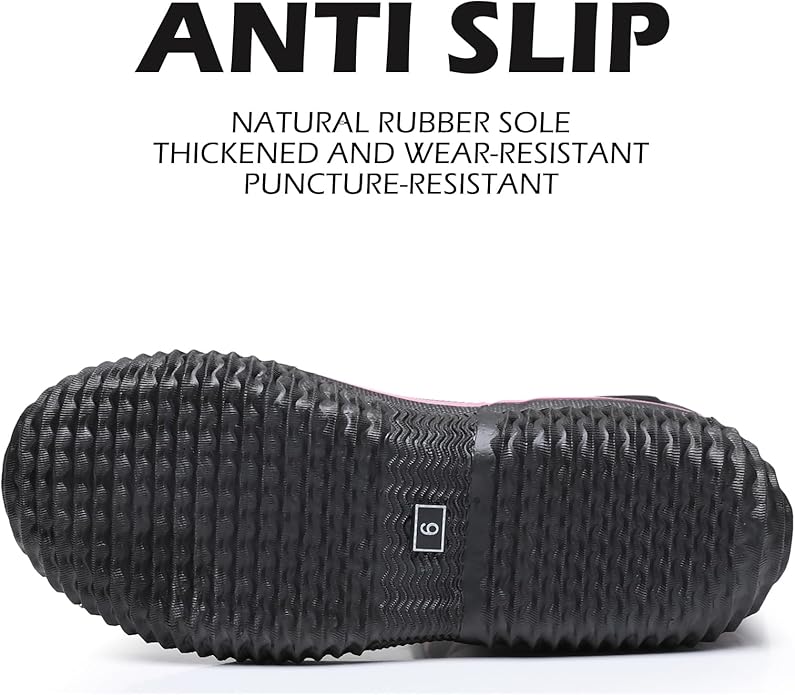 WTW Mid Calf Rain Boots for Women - Waterproof Insulated Neoprene Mud Boots Outdoor Hunting Garden Boots