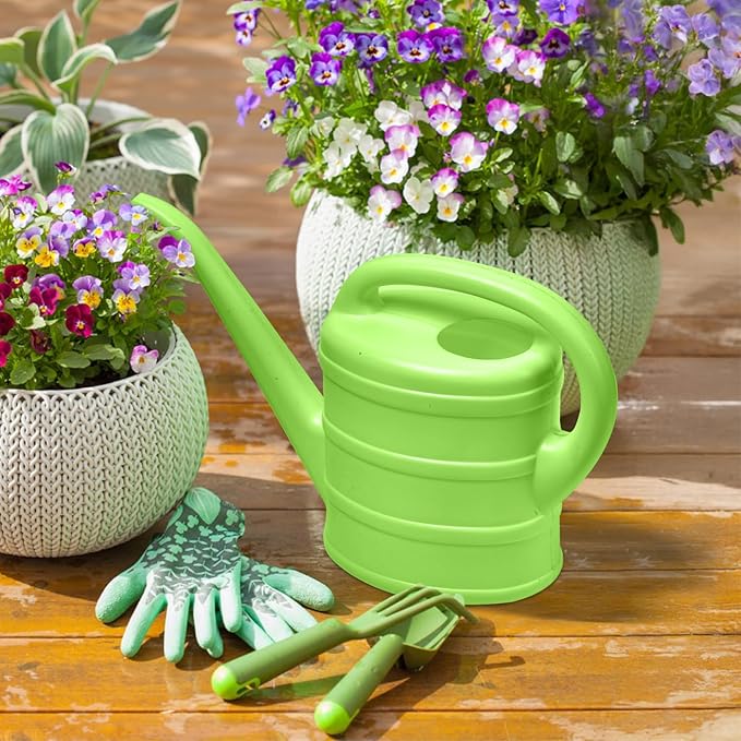 Watering Can - for Indoor Plant Garden - 1/3 Gallon - Green